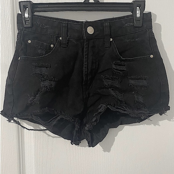Black mini jeans short from Garage - Picture 1 of 1